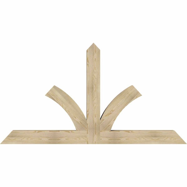 Ekena Millwork Richland Rough Sawn Timber Gable Bracket, Douglas Fir, 84"W x 45"H x 6"D x 6"F, 13/12 Pitch GBW084X45X0606RIC00RDF - main